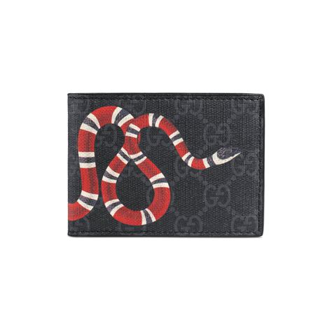 gucci snakes wallet canvas|authentic gucci snake wallet.